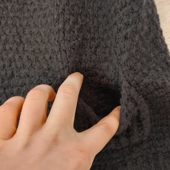 Kensie Size Medium M Black Sweater Layer Cover Button Retro Knitted Short Sleeve - Picture 5 of 9